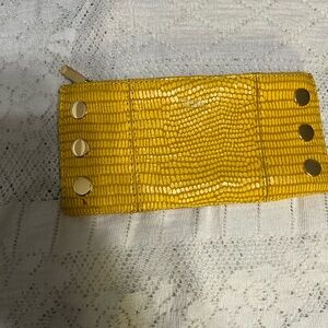 Hammitt Yellow Textured Wallet